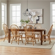 Pemberly Row Windsor Dining Side Chairs in Light Oak Solid Wood (Set of 2)
