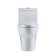 Pemberly Row 1-Piece Dual Flush Elongated Ceramic Toilet in White Seat Included