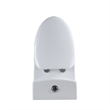 Pemberly Row 1-Piece Dual Flush Elongated Ceramic Toilet in White Seat Included