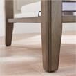 Pemberly Row Solid Wood Narrow End Table with Shelf in Smoke Gray