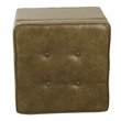 Pemberly Row Wood and Faux Leather Storage Ottoman - Distressed Brown