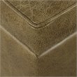 Pemberly Row Wood and Faux Leather Storage Ottoman - Distressed Brown