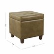 Pemberly Row Wood and Faux Leather Storage Ottoman - Distressed Brown