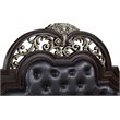 Pemberly Row Contemporary Solid Wood King Bed in Madeira Brown