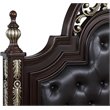 Pemberly Row Contemporary Solid Wood King Bed in Madeira Brown