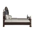 Pemberly Row Contemporary Solid Wood King Bed in Madeira Brown