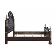 Pemberly Row Contemporary Solid Wood King Bed in Madeira Brown