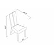 Pemberly Row Modern Lacquer Wood Dining Chair in High Gloss Gray