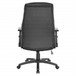 Pemberly Row Executive High Back Black Bonded Leather Office Chair