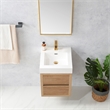 Pemberly Row Single Sink Wall-Mount Floating Wood Bathroom Vanity With Mirror