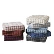 Pemberly Row Modern Square Polyester Chenille Cushion in Aqua Blue