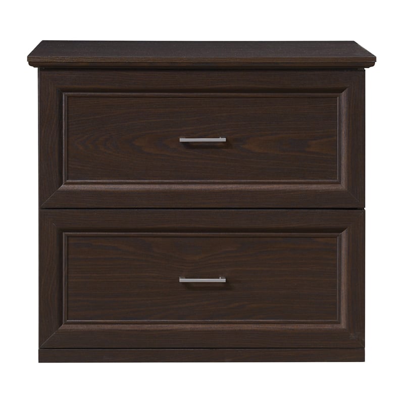 Pemberly Row 2-Drawer Engineered Wood Lateral File in Espresso Finish