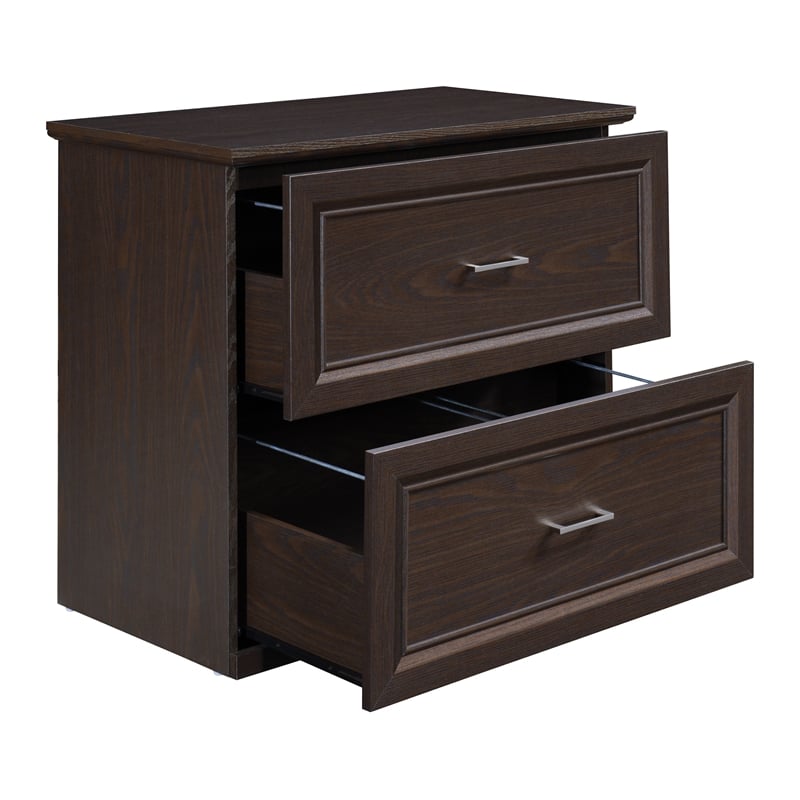 Pemberly Row 2-Drawer Engineered Wood Lateral File in Espresso Finish