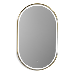 Pemberly Row 36&quot Aluminum Framed in Gold Bathroom/Vanity LED Lighted Wall Mirror