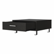 Pemberly Row Modern Coffee Table Black Wengue Engineered Wood