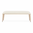 Pemberly Row Contemporary Bed Bench in Champagne Ivory/Chardonnay
