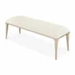 Pemberly Row Contemporary Bed Bench in Champagne Ivory/Chardonnay