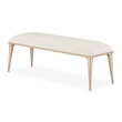 Pemberly Row Contemporary Bed Bench in Champagne Ivory/Chardonnay