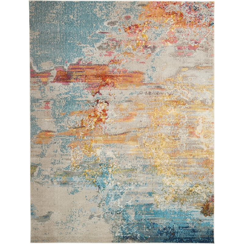 Pemberly Row 8' x 11' Multicolor Fabric Modern Area Rug (8' x 11')