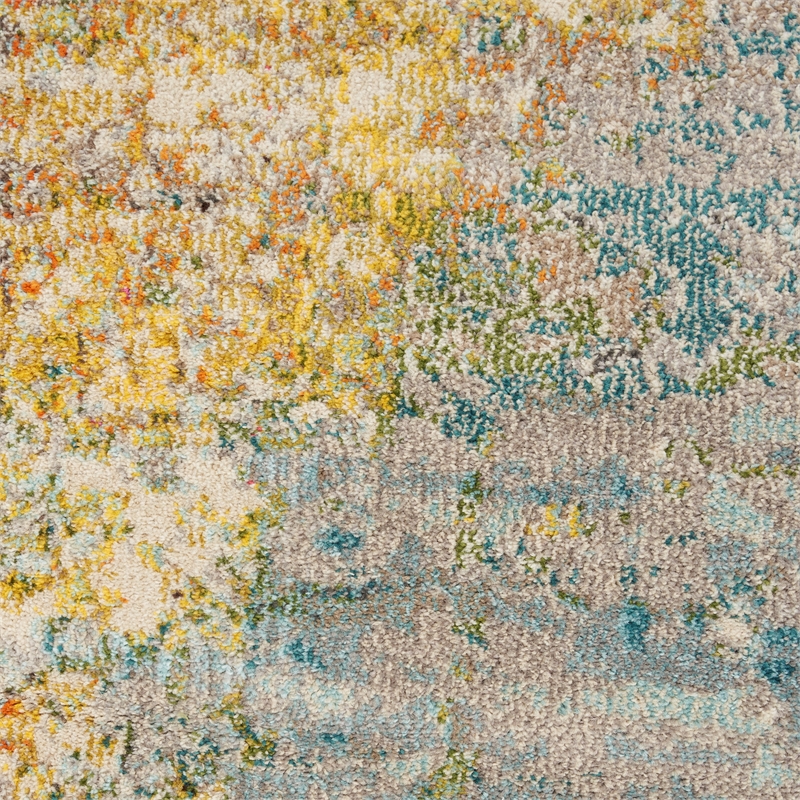 Pemberly Row 8' x Round Multicolor Fabric Modern Area Rug (8' Round)