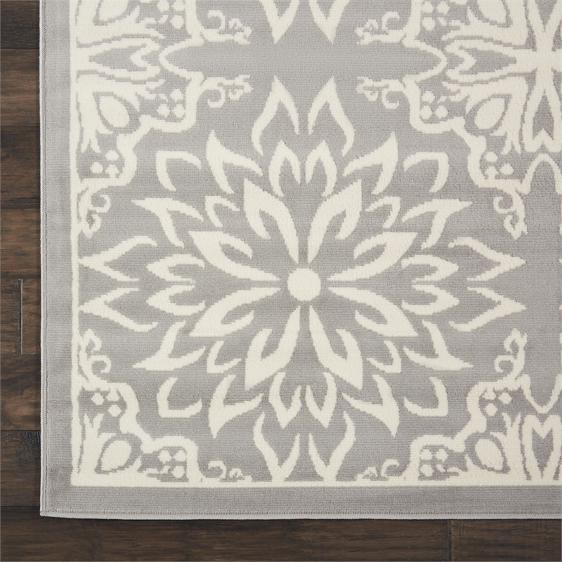 Pemberly Row 8' x 10' Gray Fabric Farmhouse Area Rug (8' x 10')