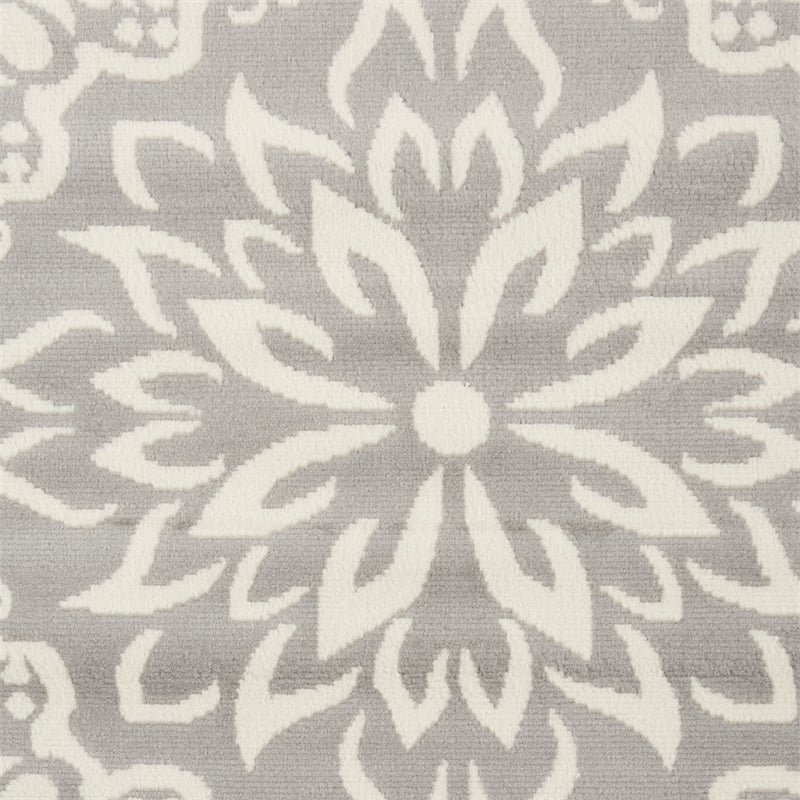 Pemberly Row 8' x 10' Gray Fabric Farmhouse Area Rug (8' x 10')
