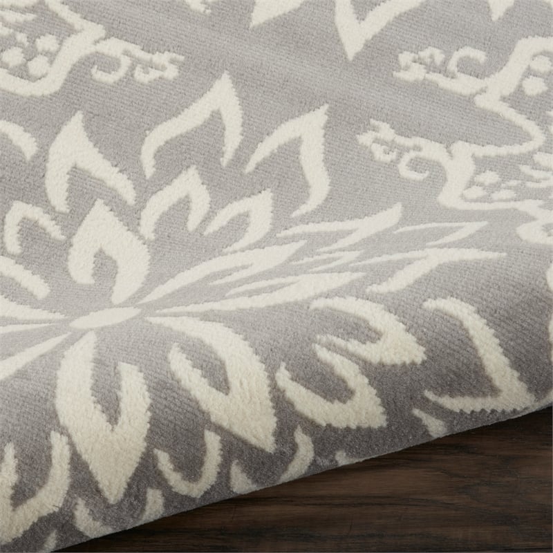 Pemberly Row 8' x 10' Gray Fabric Farmhouse Area Rug (8' x 10')