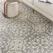 Pemberly Row 8' x 10' Gray Fabric Farmhouse Area Rug (8' x 10')