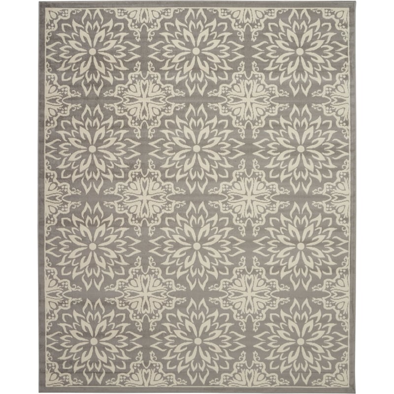 Pemberly Row 8' x 10' Gray Fabric Farmhouse Area Rug (8' x 10')