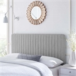 Pemberly Row Channel Tufted Fabric King/California King Headboard - Light Gray