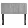 Pemberly Row Channel Tufted Fabric King/California King Headboard - Light Gray