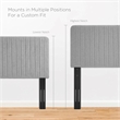 Pemberly Row Channel Tufted Fabric King/California King Headboard - Light Gray