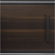 Pemberly Row Modern Wood Record Storage Console in Black/Brown