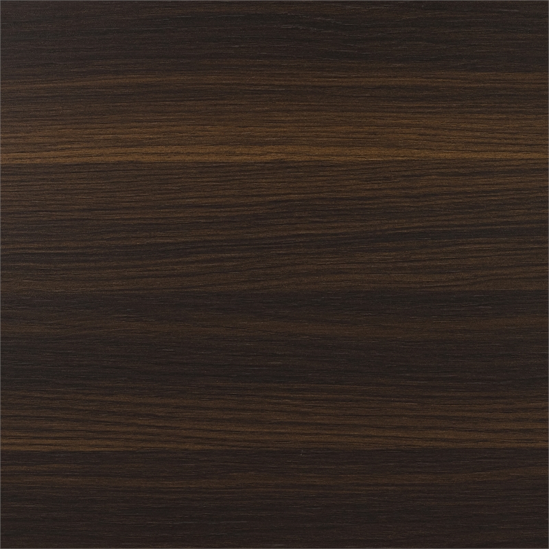 Pemberly Row Modern Wood Record Storage Console in Black/Brown