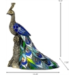Pemberly Row 1-Light Resin & Art Glass Accent Lamp in Bronze/Blue