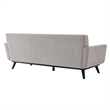 Pemberly Row Modern Tufted Back Textured Fabric Sofa in Light Gray