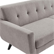 Pemberly Row Modern Tufted Back Textured Fabric Sofa in Light Gray