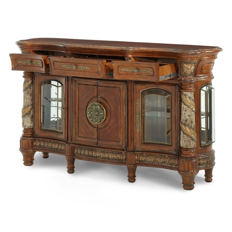 Pemberly Row Modern / Contemporary Wood Sideboard - Classic Chestnut