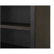 Pemberly Row Wood Bookcase With Doors Office Shelving Storage Cabinet Dark Brown