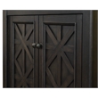 Pemberly Row Wood Bookcase With Doors Office Shelving Storage Cabinet Dark Brown