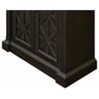 Pemberly Row Wood Bookcase With Doors Office Shelving Storage Cabinet Dark Brown
