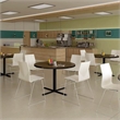 Pemberly Row Commercial Wood top Cafe and Breakroom Table - Gray Granite