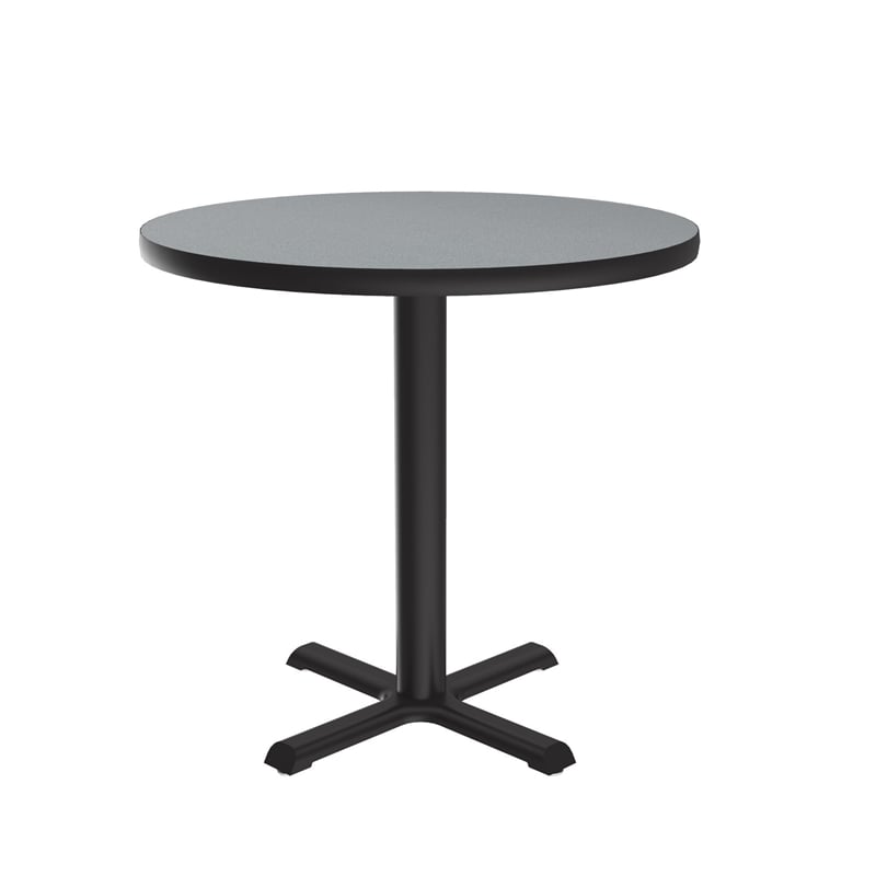 Pemberly Row Commercial Wood top Cafe and Breakroom Table - Gray Granite