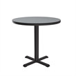 Pemberly Row Commercial Wood top Cafe and Breakroom Table - Gray Granite