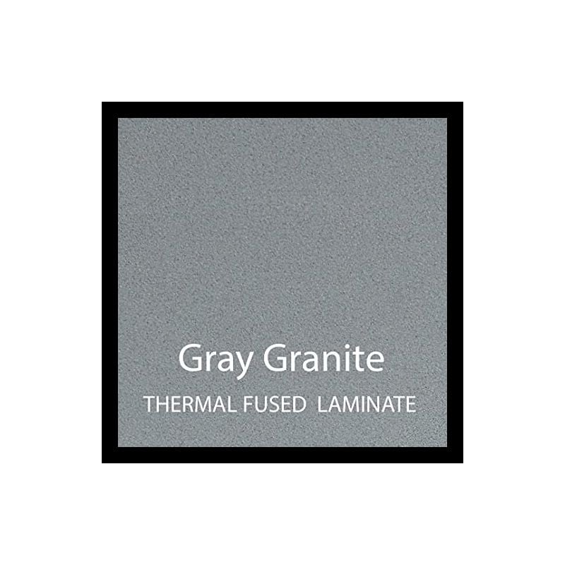 Pemberly Row Commercial Wood top Cafe and Breakroom Table - Gray Granite