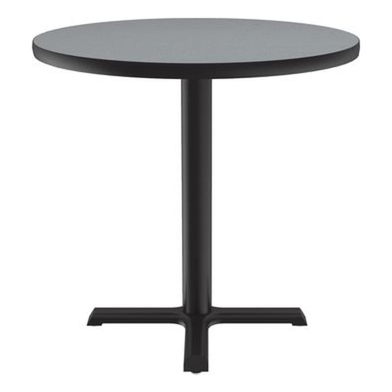 Pemberly Row Commercial Wood top Cafe and Breakroom Table - Gray Granite