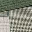 Pemberly Row Contemporary Oversized Cotton Quilt Set in Green