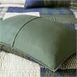 Pemberly Row Contemporary Oversized Cotton Quilt Set in Green