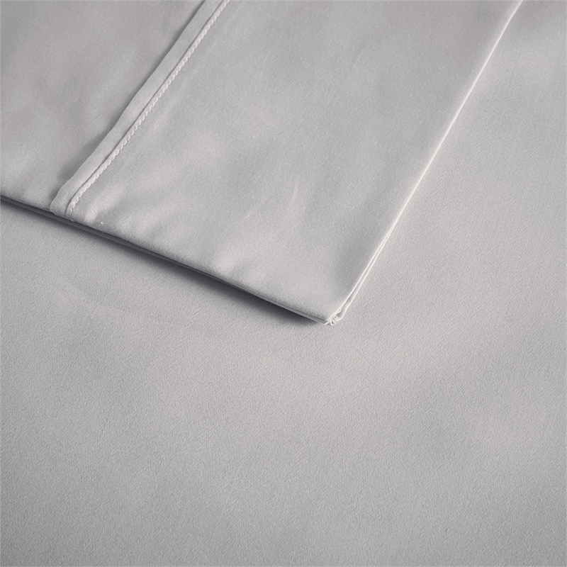 Pemberly Row 600 Thread Count Cooling Cotton Blend 4 PC Sheet Set in Gray