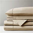 Pemberly Row 800 Thread Count Cotton Blend Sateen Sheet Set in Khaki